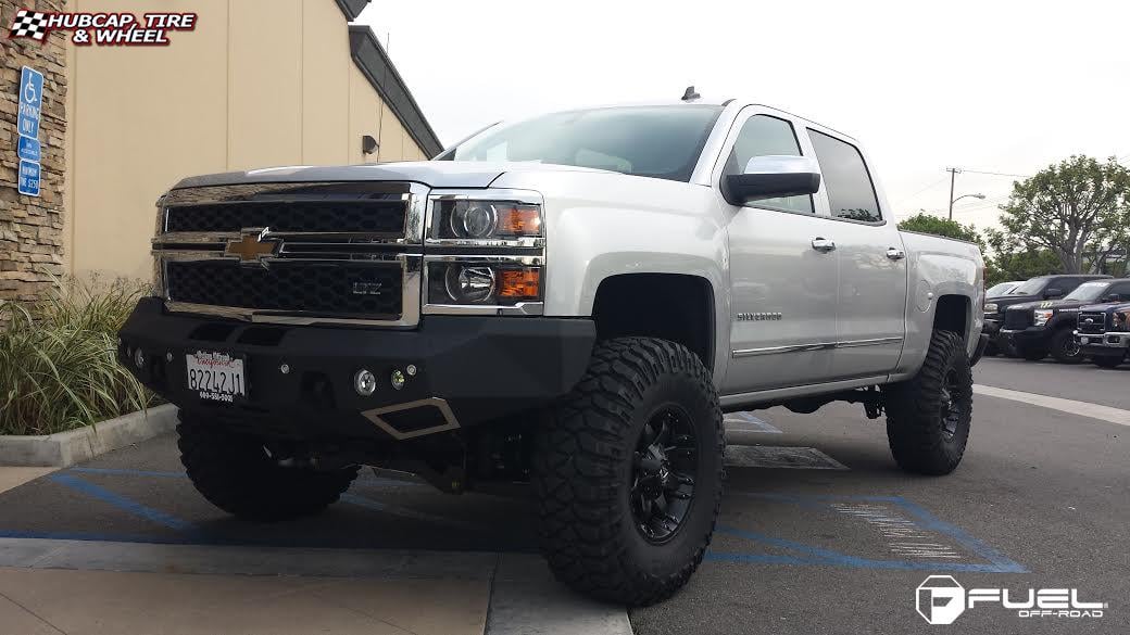 vehicle gallery/chevrolet silverado fuel octane d509 0X0  Matte Black wheels and rims